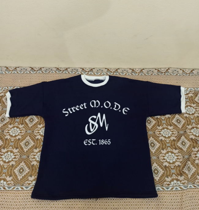 Street M.O.D.E 22 Two Tone T-shirt Navy blue with White trim