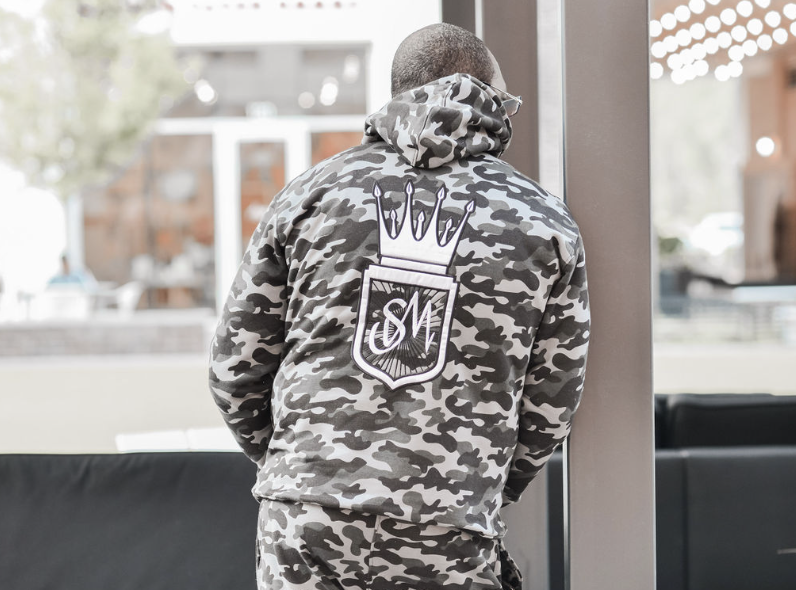 Black and white camo sweatshirt sales