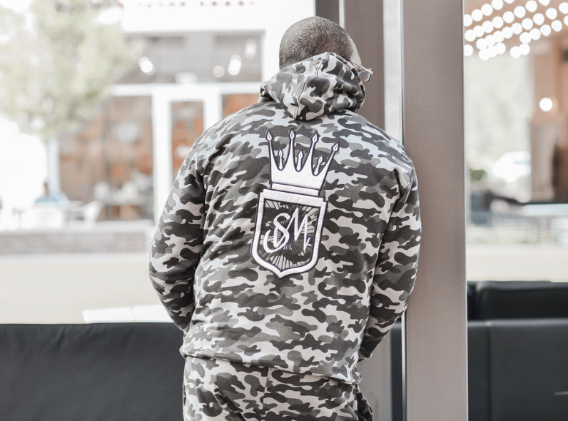 Unisex Black and White Camouflage Hoodie